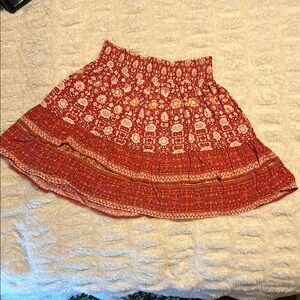 Cynthia Rowley Red and White Mini Skirt size medium